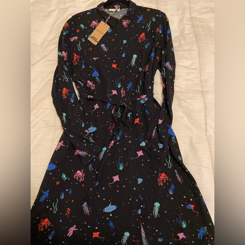 ModCloth/Sugarhill Brighton Deep Sea Exploration Dress - Picture 2 of 5